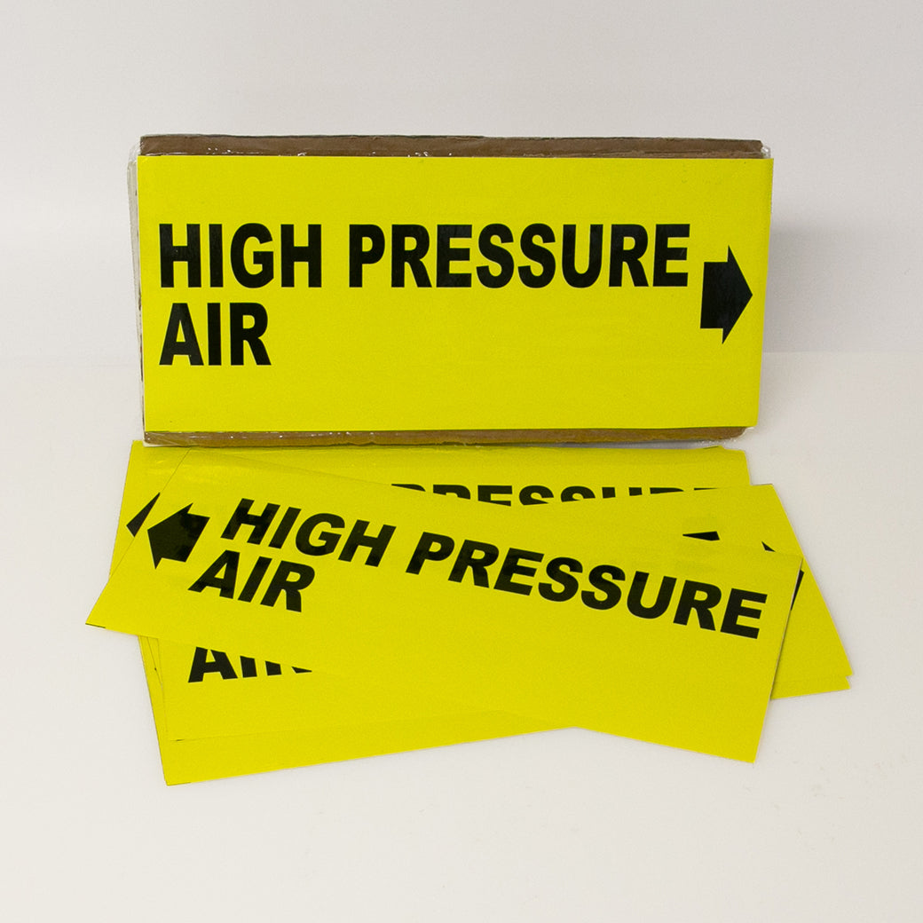 PIPE MARKING LABEL -  HIGH PRESSURE AIR -25 PCS