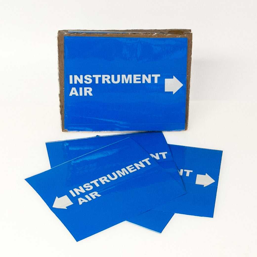 PIPE MARKING LABEL - INSTRUMENT AIR -25 PCS – NADCO Tapes & Labels, Inc.