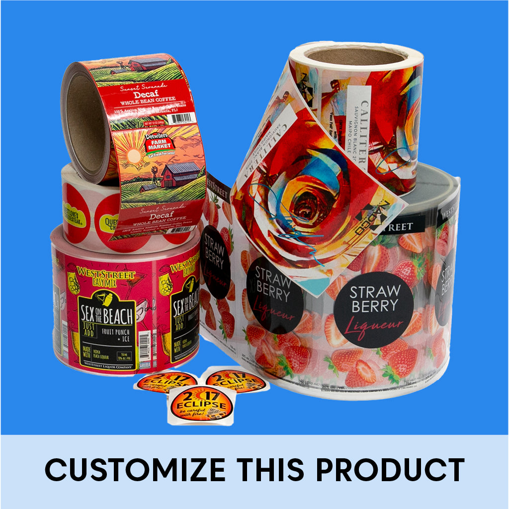 CUSTOM LABEL (Dot or Oval shape) - Minimum Order 1,000 Labels