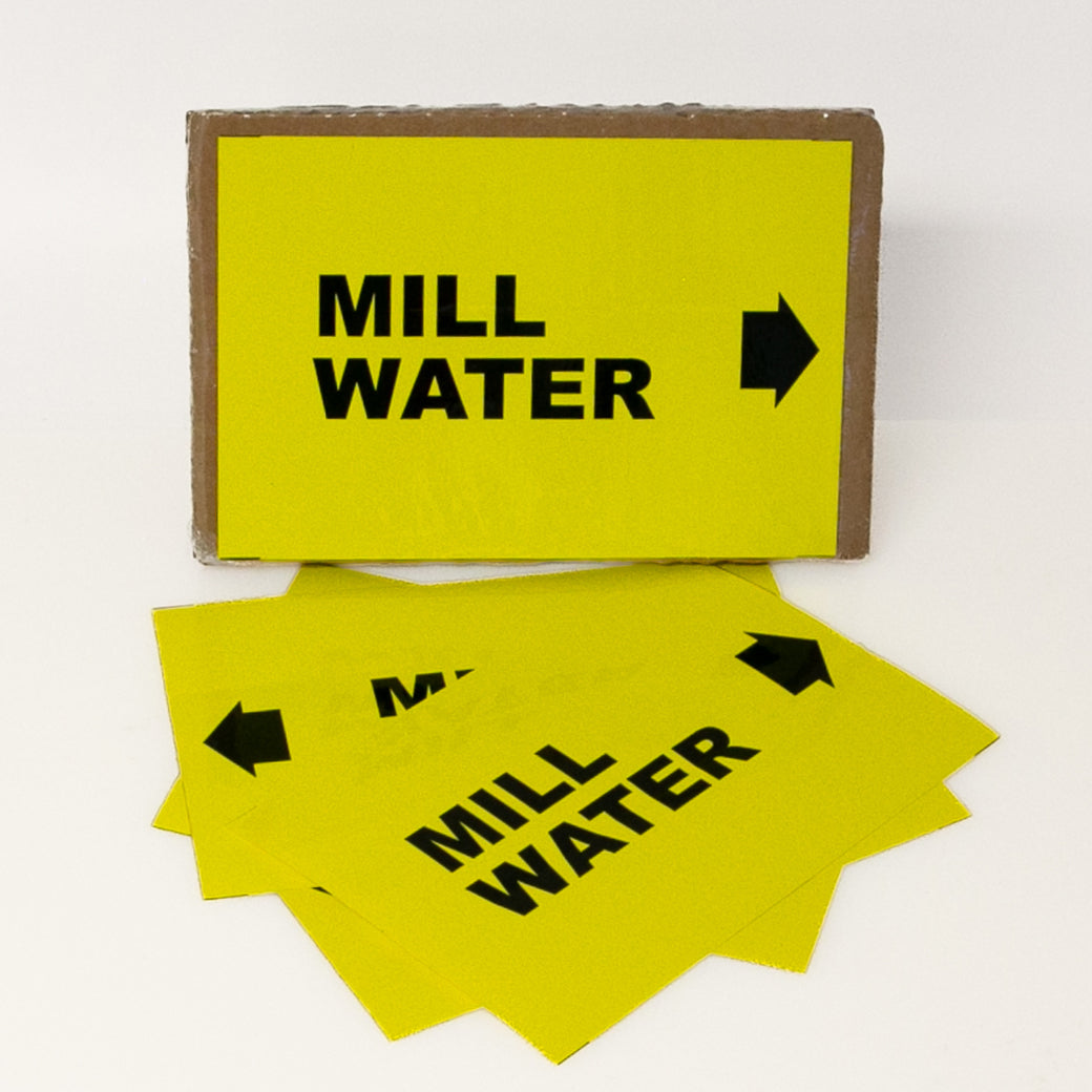 PIPE MARKING LABEL -  MILL WATER -25 PCS