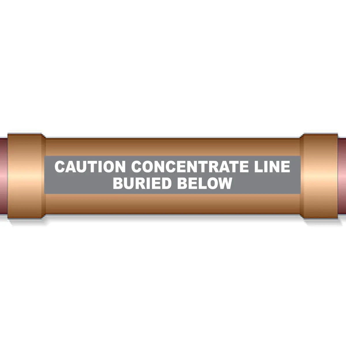 Underground Pipe Marking Tape CAUTION CONCENTRATE LINE BURIED BELOW - 2" x 1,000 Roll