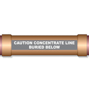 Underground Pipe Marking Tape CAUTION CONCENTRATE LINE BURIED BELOW - 2" x 1,000 Roll