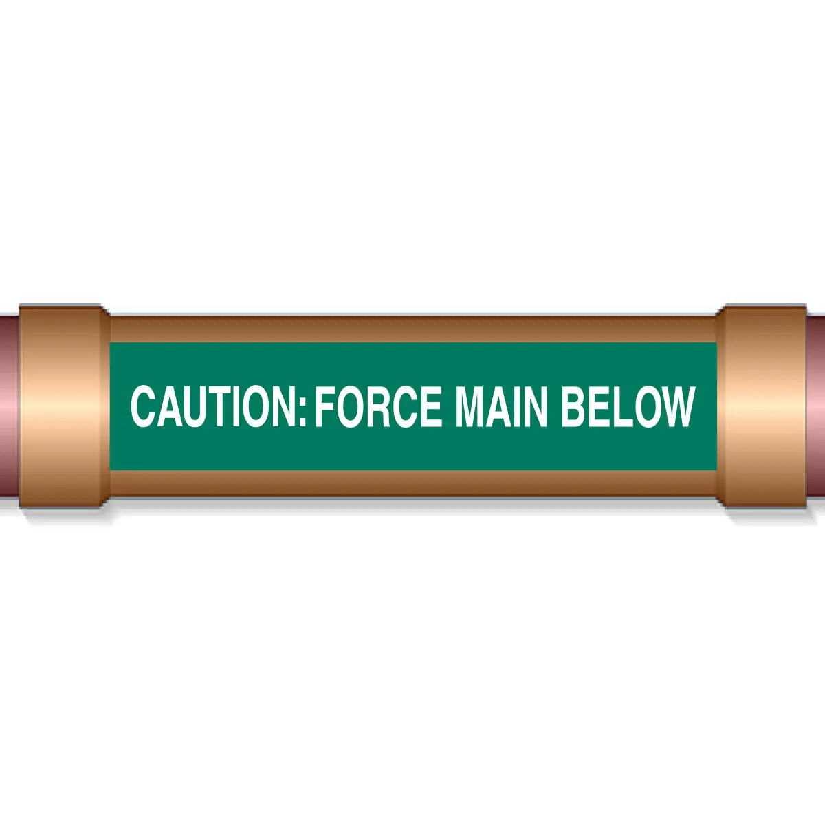 Underground Pipe Marking Tape CAUTION: FORCE MAIN BELOW – 2″ Wide x 1,000 Roll
