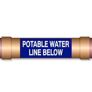 Underground Pipe Marking Tape POTABLE WATER LINE BELOW – 3″ Wide x 1,000 Roll
