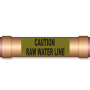 Underground Pipe Marking Tape CAUTION RAW WATER LINE