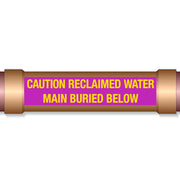Underground Pipe Marking Tape CAUTION RECLAIMED WATER MAIN BURIED BELOW