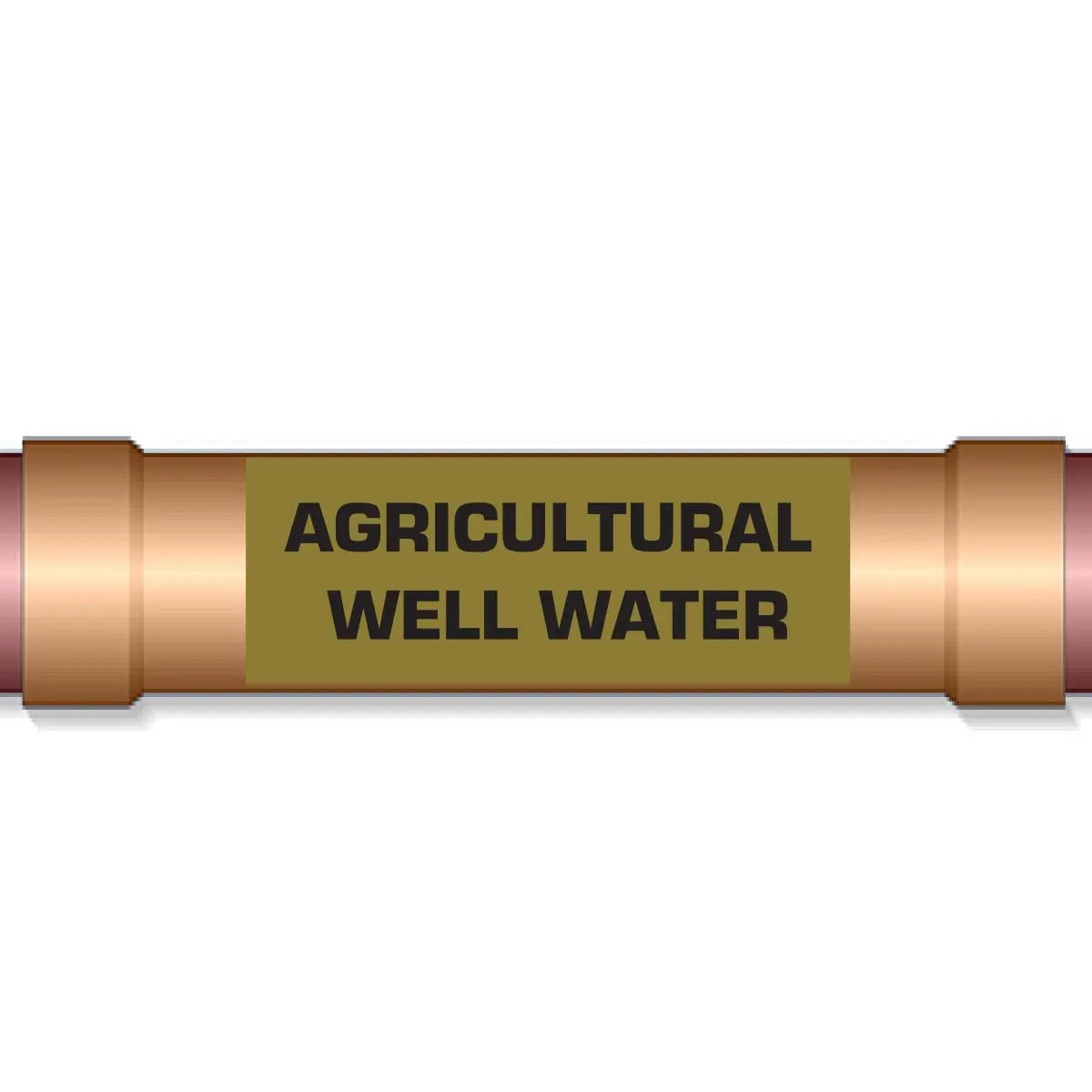 Underground Pipe Marking Tape AGRICULTURAL WELL WATER – 6″ Wide x 1,000 Roll