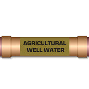 Underground Pipe Marking Tape AGRICULTURAL WELL WATER – 6″ Wide x 1,000 Roll