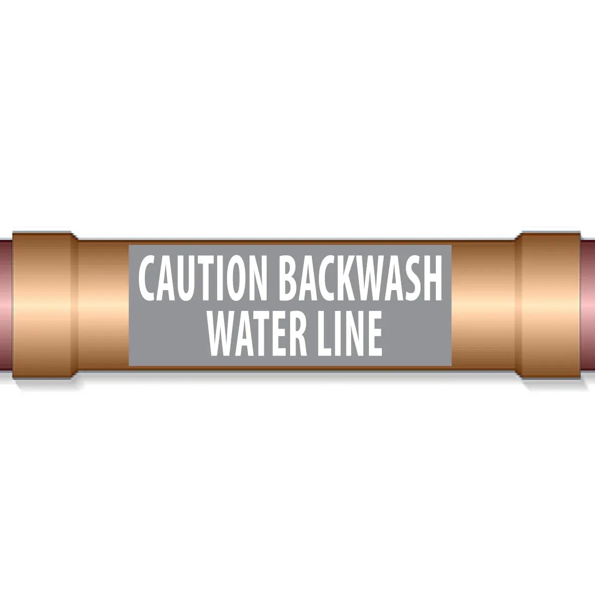 Underground Pipe Marking Tape CAUTION BACKWASH WATER LINE – 6″ Wide x 1,000 Roll