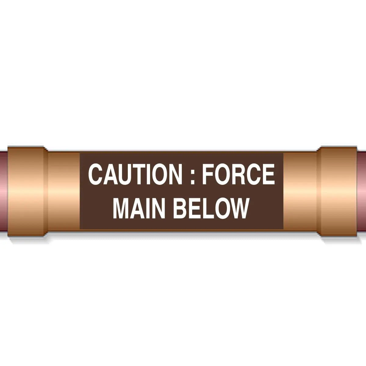 Underground Pipe Marking Tape CAUTION: FORCE MAIN BELOW – 6″ Wide x 1,000 Roll