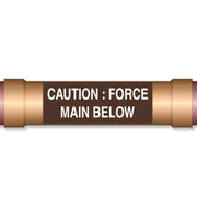 Underground Pipe Marking Tape CAUTION: FORCE MAIN BELOW – 6″ Wide x 1,000 Roll