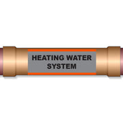 Underground Pipe Marking Tape HEATING WATER SYSTEM – 6″ Wide x 1,000 Roll