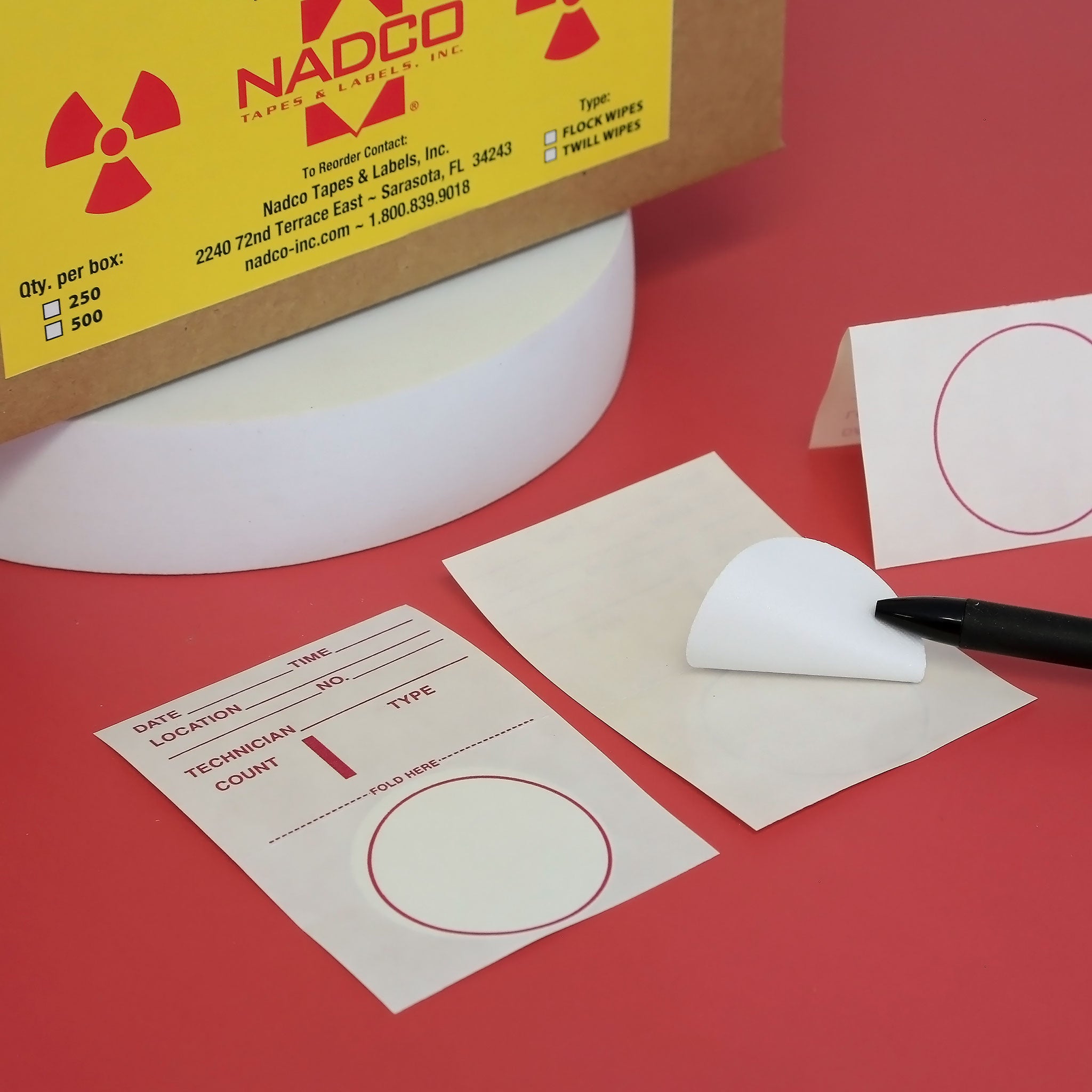 NARROW TWILL RADIATION SMEAR WIPES 2.625" X 3.75"