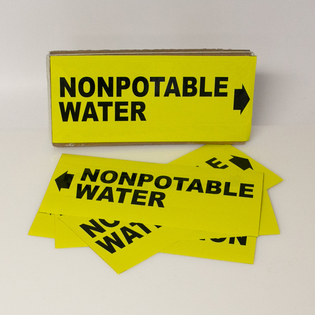 PIPE MARKING LABEL -  NON POTABLE WATER-25 PCS
