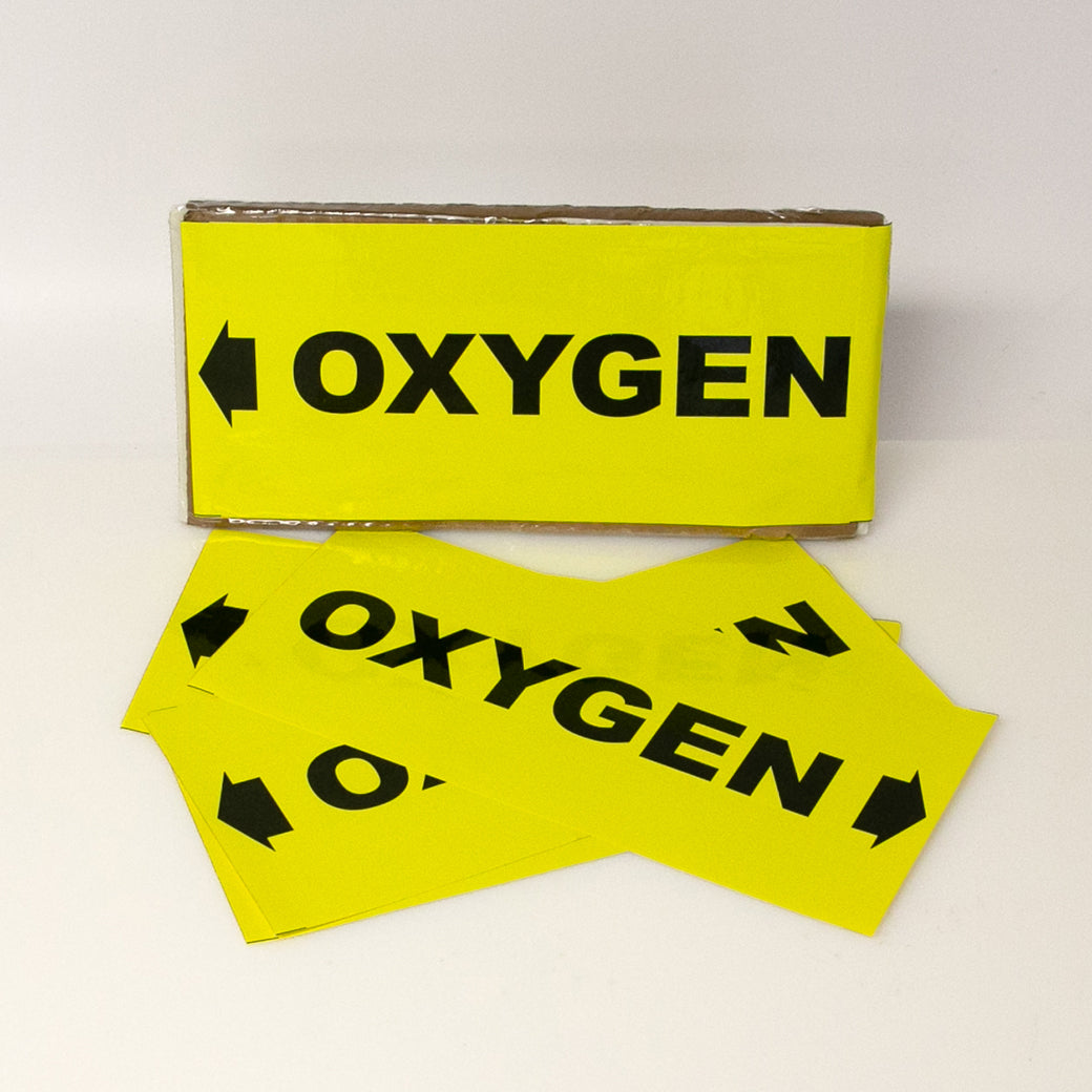 PIPE MARKING LABEL -  OXYGEN -25 PCS