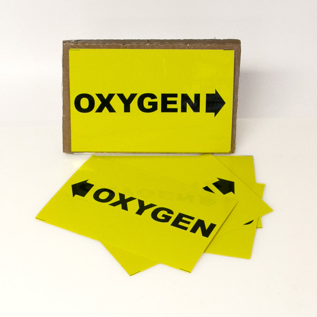 PIPE MARKING LABEL -  OXYGEN -25 PCS