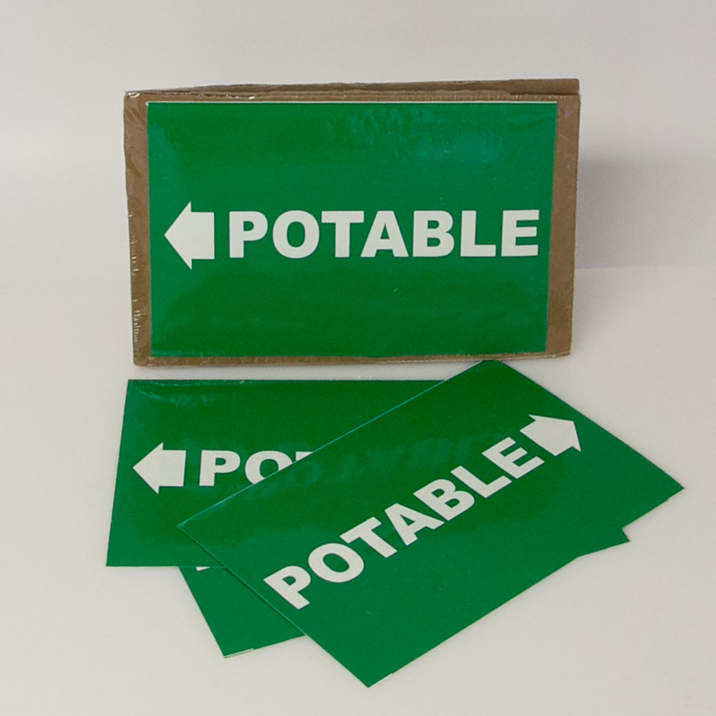 PIPE MARKING LABEL -  POTABLE -25 PCS