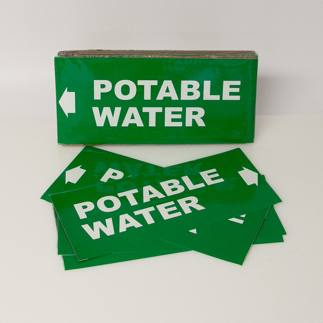 PIPE MARKING LABEL -  POTABLE WATER -25 PCS