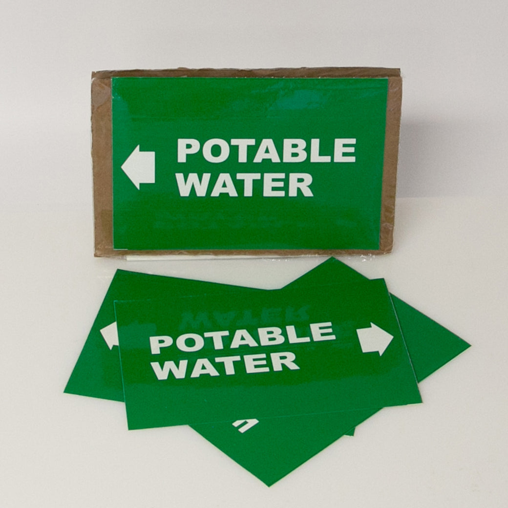 PIPE MARKING LABEL -  POTABLE WATER -25 PCS
