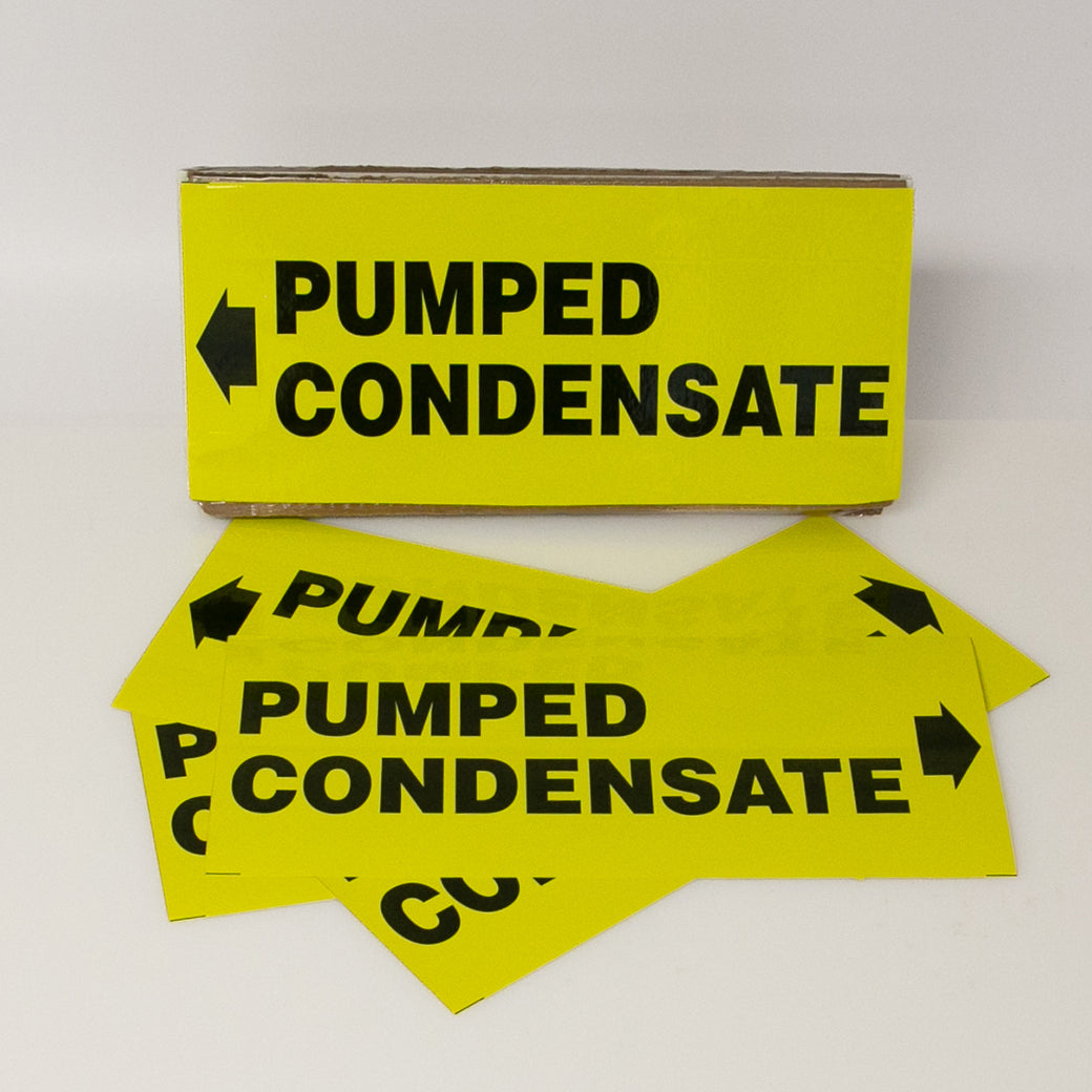 PIPE MARKING LABEL -  PUMPED CONDENSATE -25 PCS