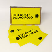 PIPE MARKING LABEL -  RED DUST/POLVO ROJO -25 PCS