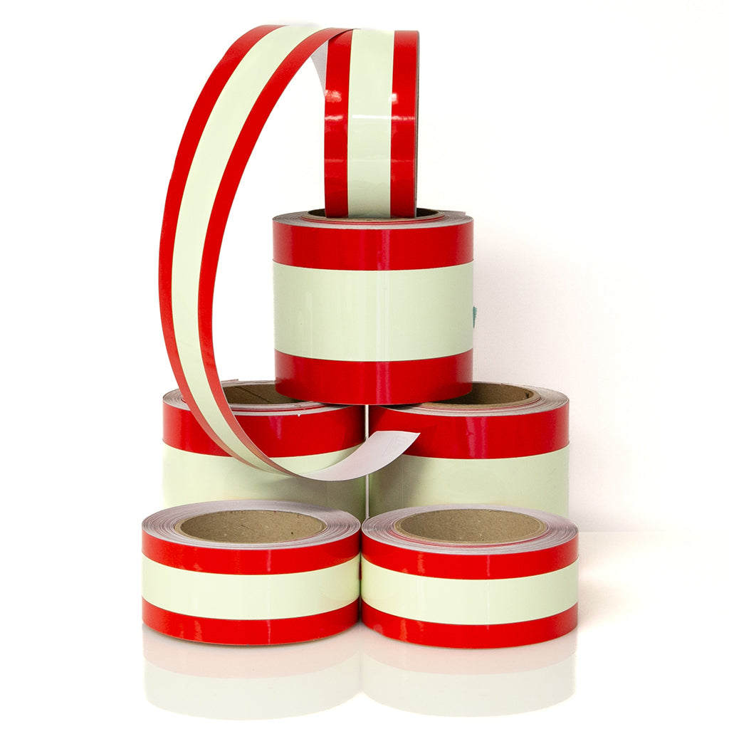 GLOW TAPE ENGINEERING GRADE REFLECTIVE - RED