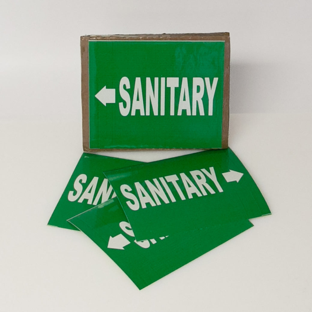 PIPE MARKING LABEL -  SANITARY -25 PCS