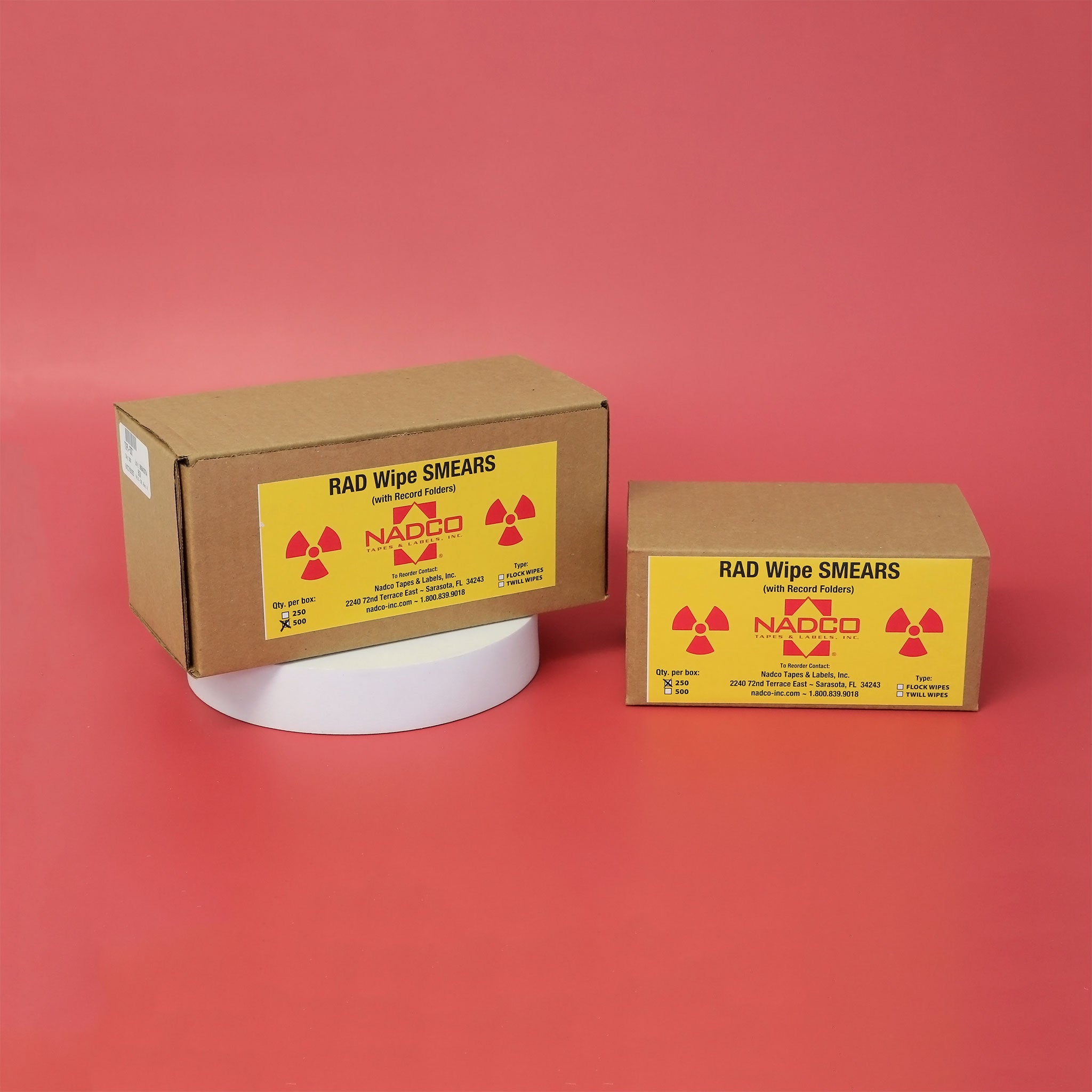 WIDE TWILL RADIATION SMEAR WIPES 3" x 4.5"