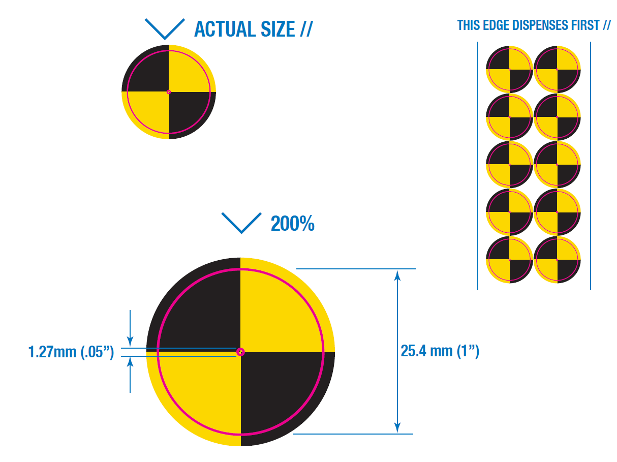 VINYL TARGETS CRASH TEST DUMMY ROLLS