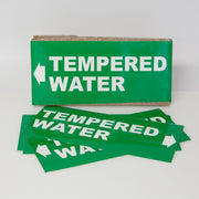 PIPE MARKING LABEL -  TEMPERED WATER-25 PCS
