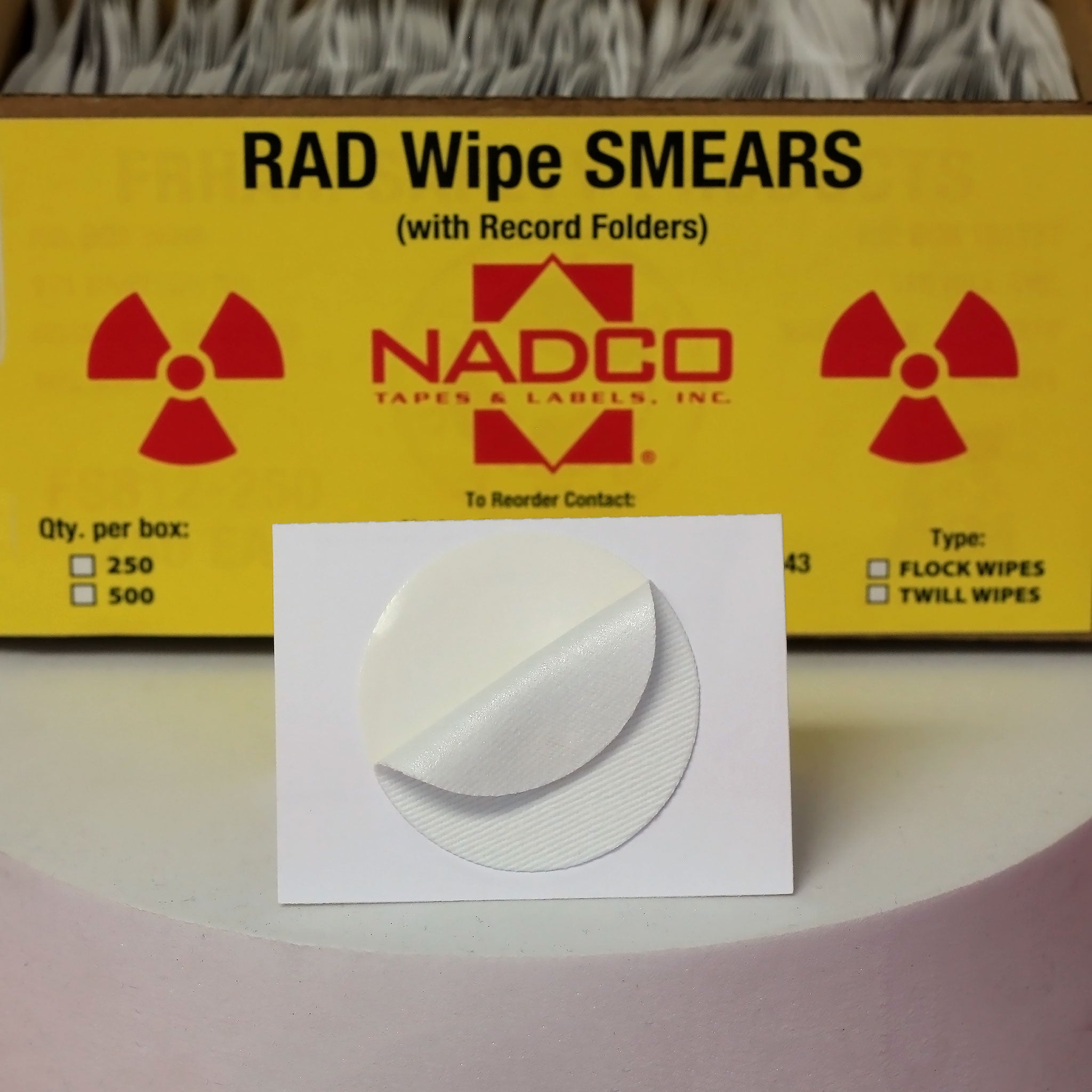 TWILL RADIATION SMEAR PIGGYBACK 2.625" X 3.75"