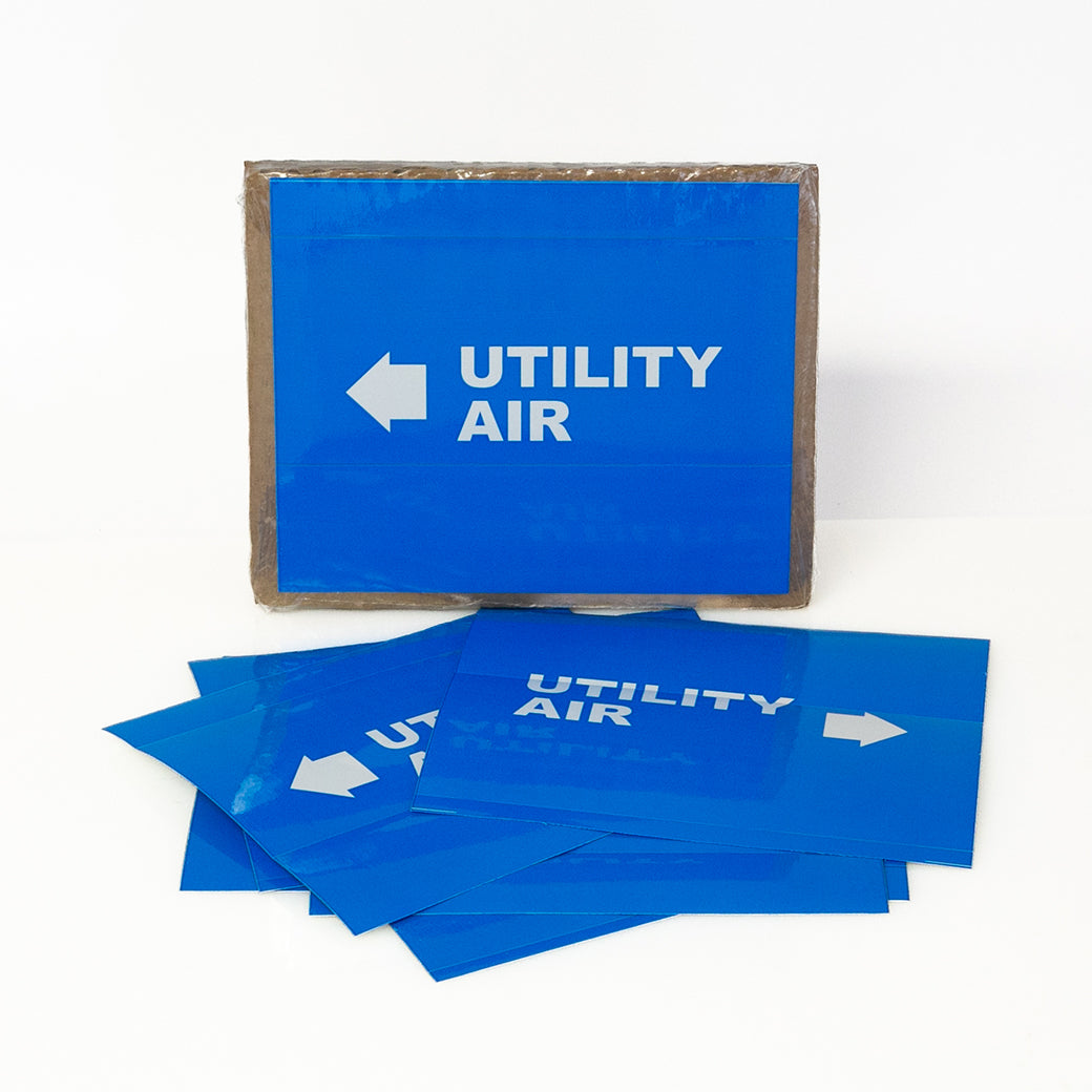 PIPE MARKING LABEL - UTILITY AIR -25 PCS – NADCO Tapes & Labels, Inc.