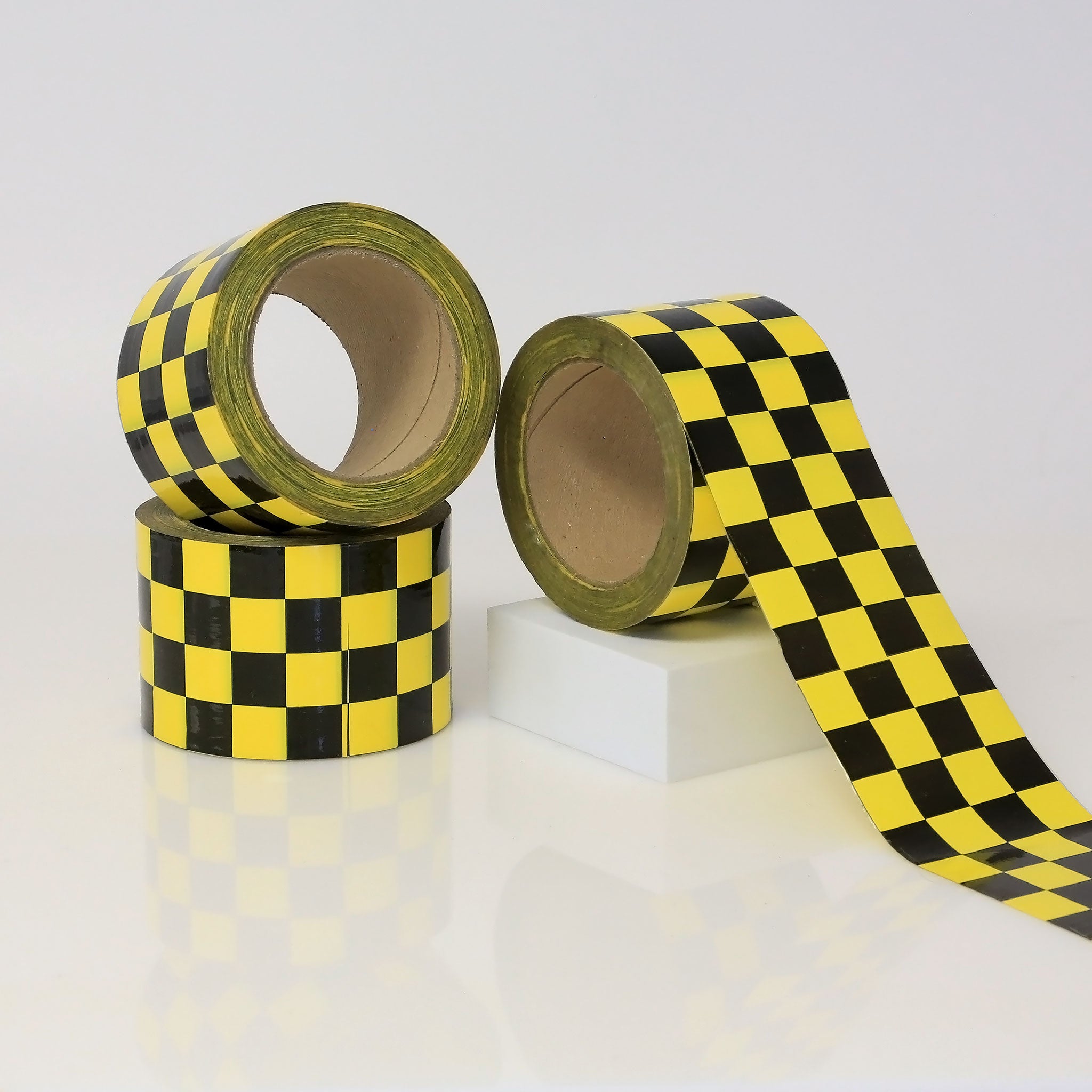 Vinyl Checkerboard Tape - 1" X 18 yards (1/4" Checks on 3" ID Core)