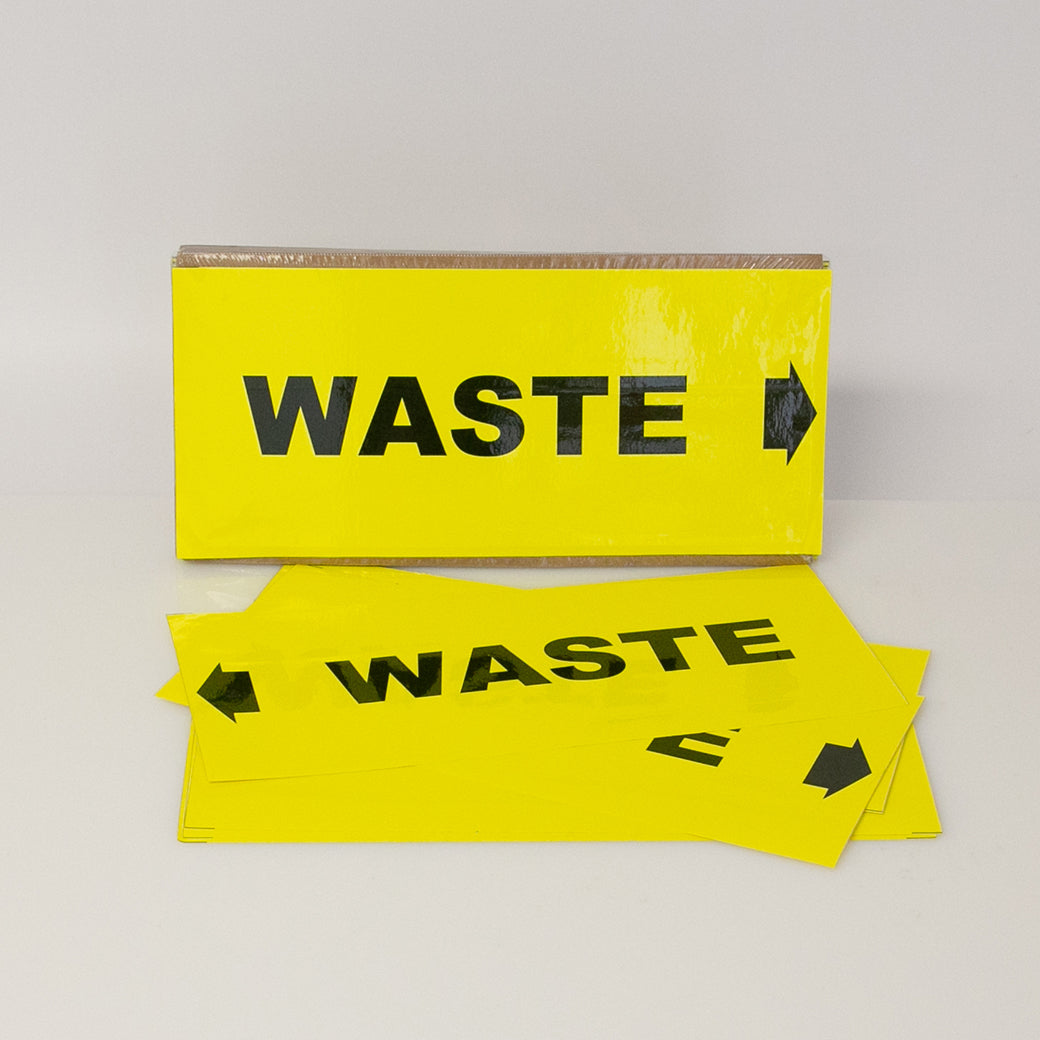 PIPE MARKING LABEL -  WASTE -25 PCS