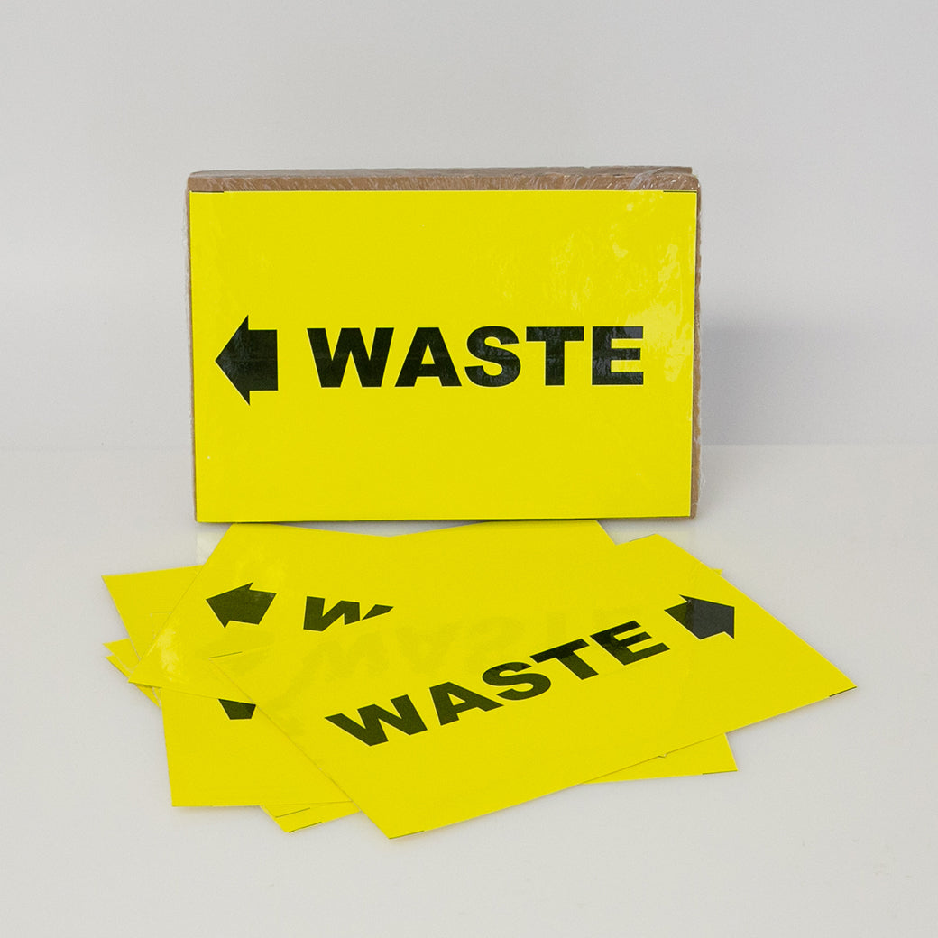 PIPE MARKING LABEL -  WASTE -25 PCS