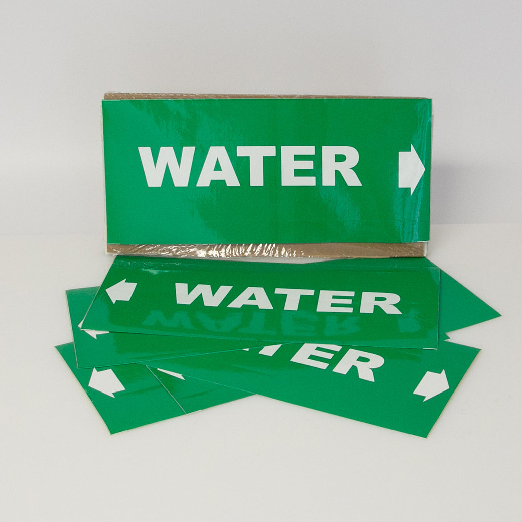 PIPE MARKING LABEL -  WATER -25 PCS