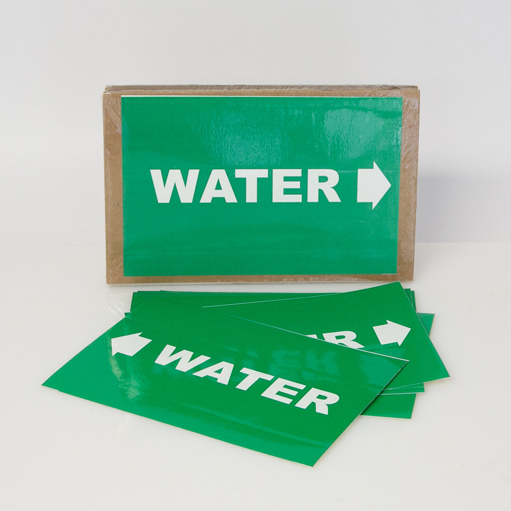 PIPE MARKING LABEL -  WATER -25 PCS