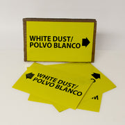 PIPE MARKING LABEL -  WHITE DUST/POLVO BLANCO -25 PCS