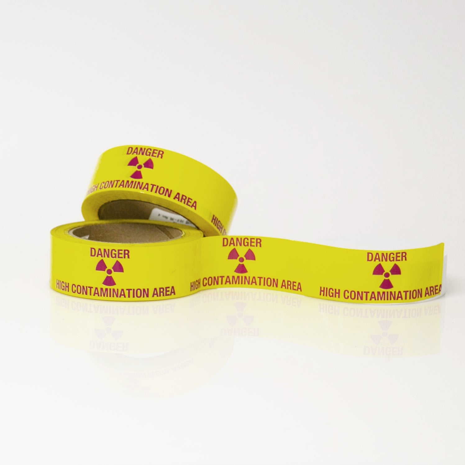 Danger High Contamination Area with Rad Symbol 2" x 36 yards - NADCO Tapes & Labels, Inc.