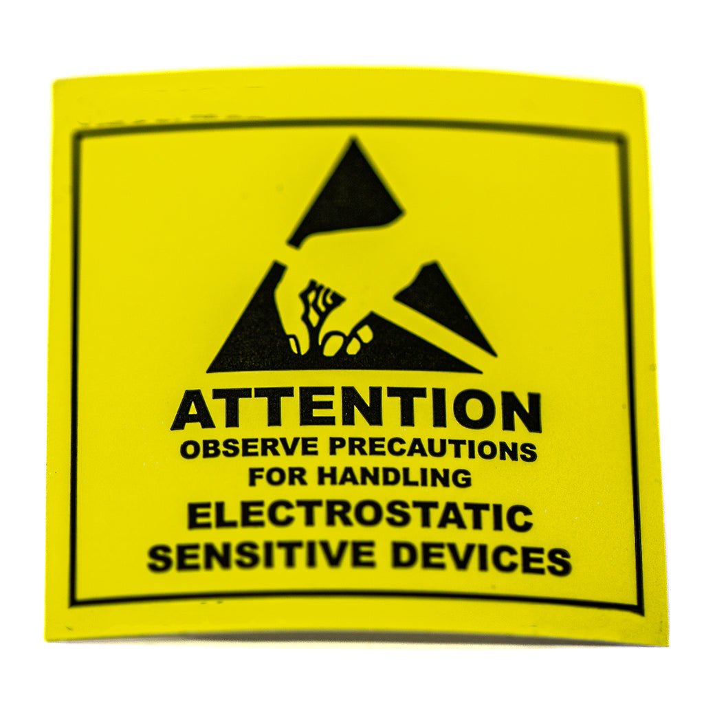 ELECTROSTATIC SENSITIVE DEVICES PRECAUTION LABEL 2 INCH X 2 INCH (500/Roll) - NADCO Tapes & Labels, Inc.