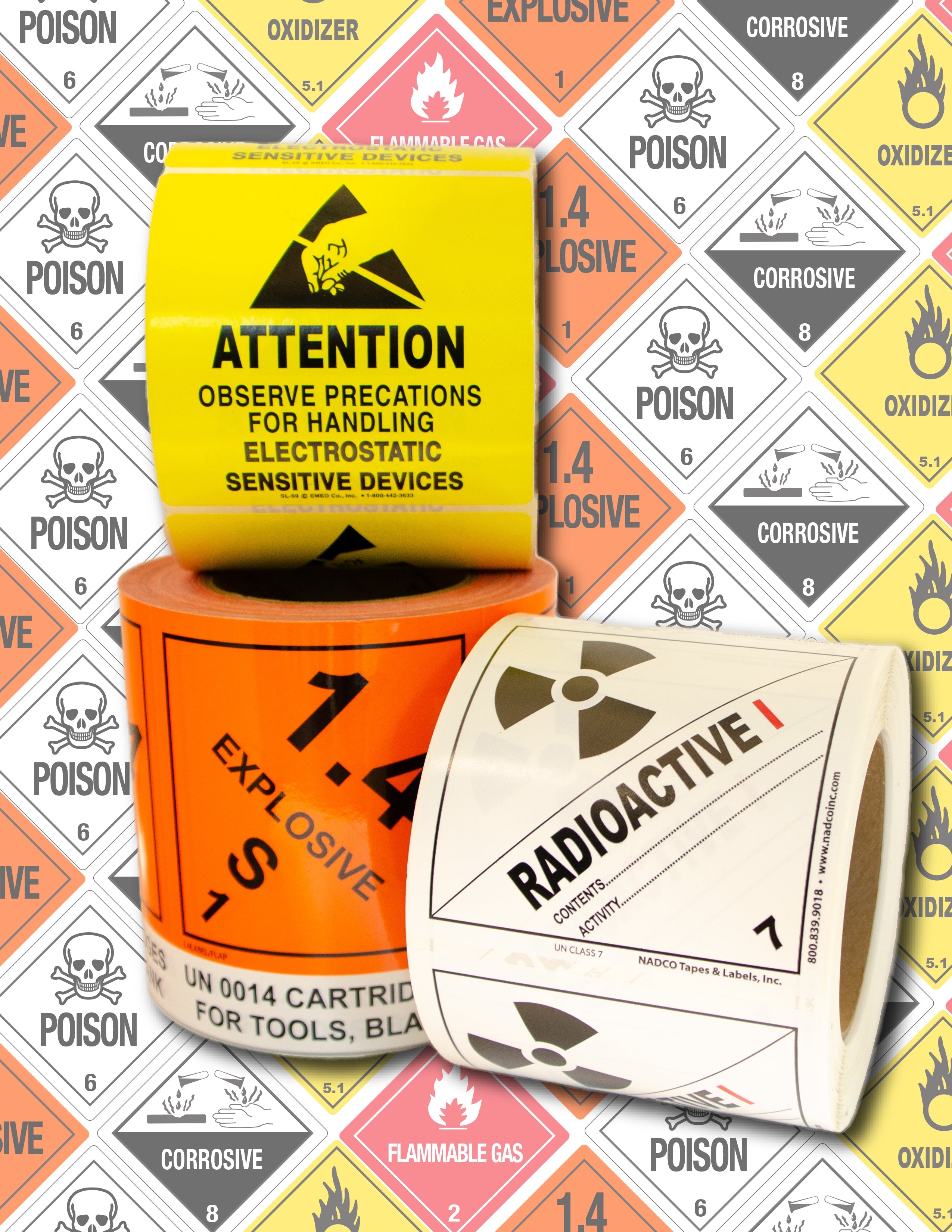 Explosive UN 0014 S1 Label 4" x 5" (500 per Roll) - NADCO Tapes & Labels, Inc.