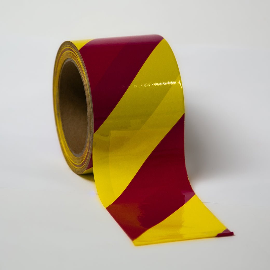 Hazard Stripe Various Colors (Minimum Order 10 Rolls Each) 2" & 3" x 36 yard Rolls - NADCO Tapes & Labels, Inc.