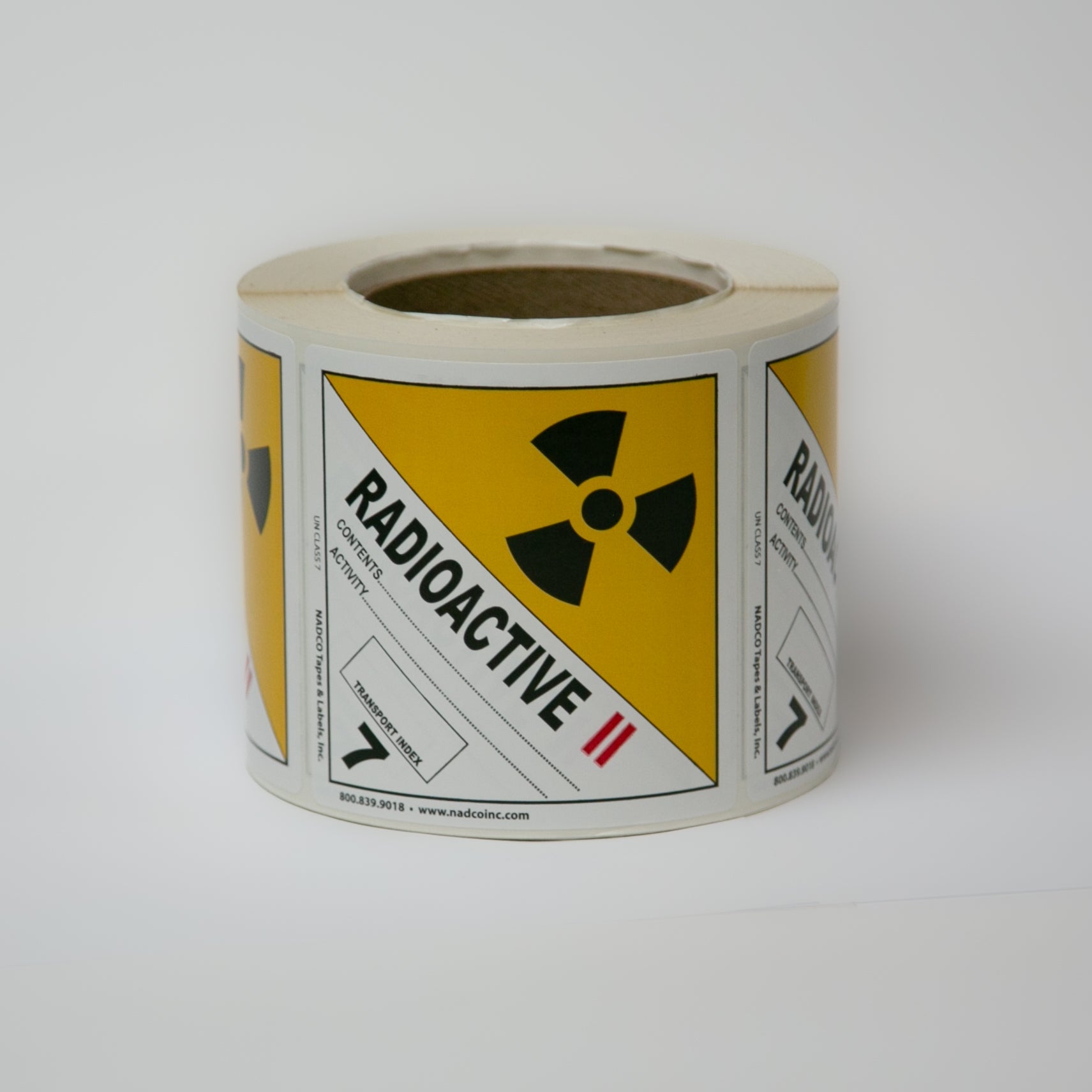 Radioactive II Label 4" x 4" (1,000 pieces per Roll) - NADCO Tapes & Labels, Inc.