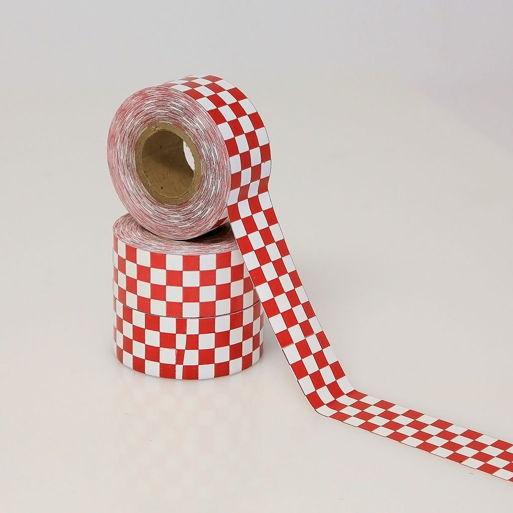 Vinyl Checkerboard Tape - 1" X 18 yards (1/4" Checks on 1" ID Core) - NADCO Tapes & Labels, Inc.