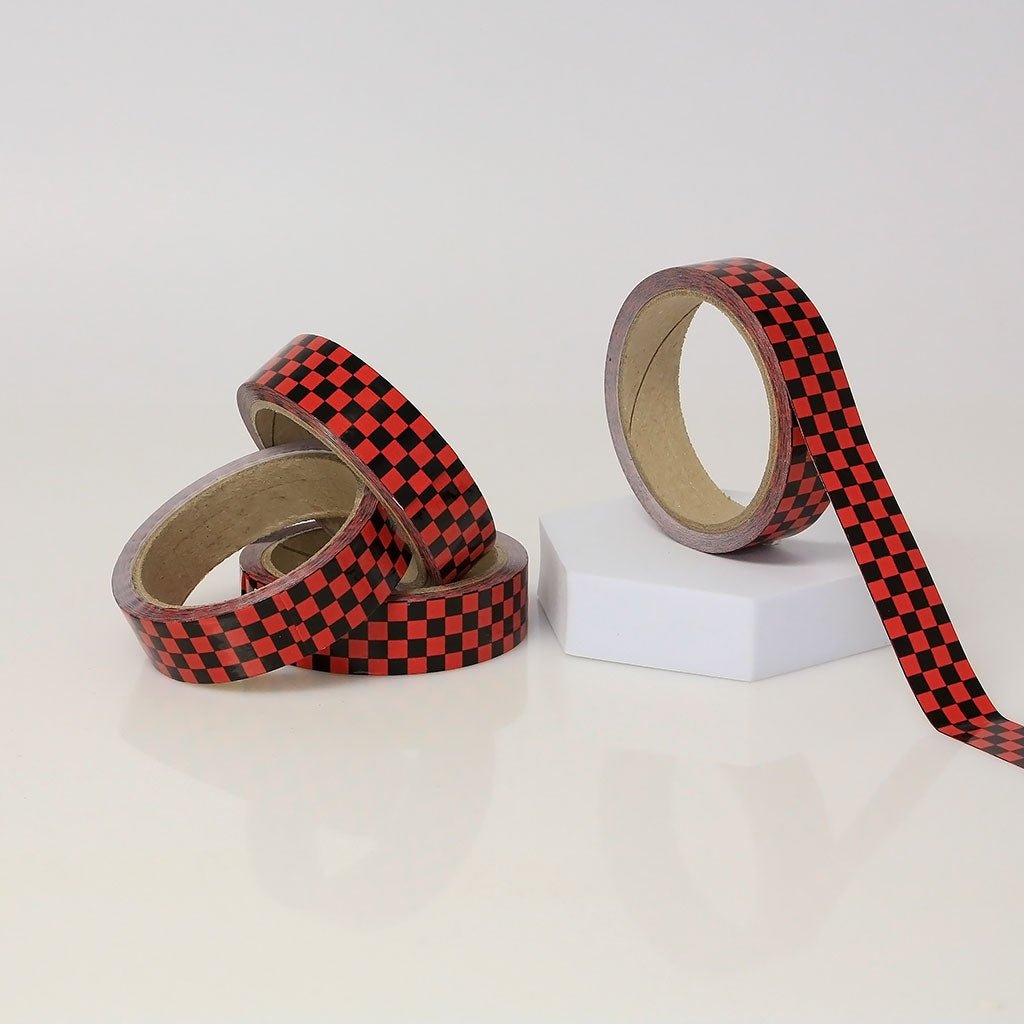 Vinyl Checkerboard Tape - 1" X 18 yards (1/4" Checks on 1" ID Core) - NADCO Tapes & Labels, Inc.