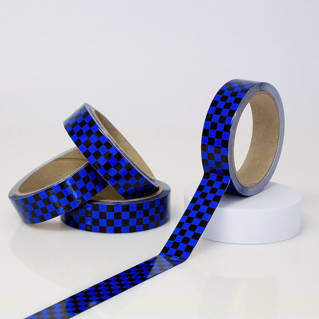 Vinyl Checkerboard Tape - 1" X 18 yards (1/4" Checks on 1" ID Core) - NADCO Tapes & Labels, Inc.