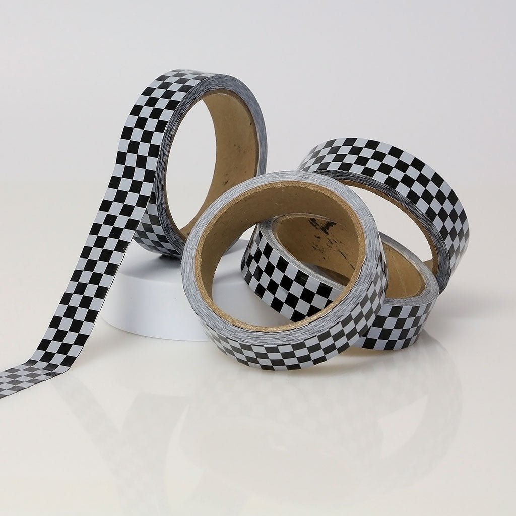 Vinyl Checkerboard Tape - 1" X 18 yards (1/4" Checks on 1" ID Core) - NADCO Tapes & Labels, Inc.