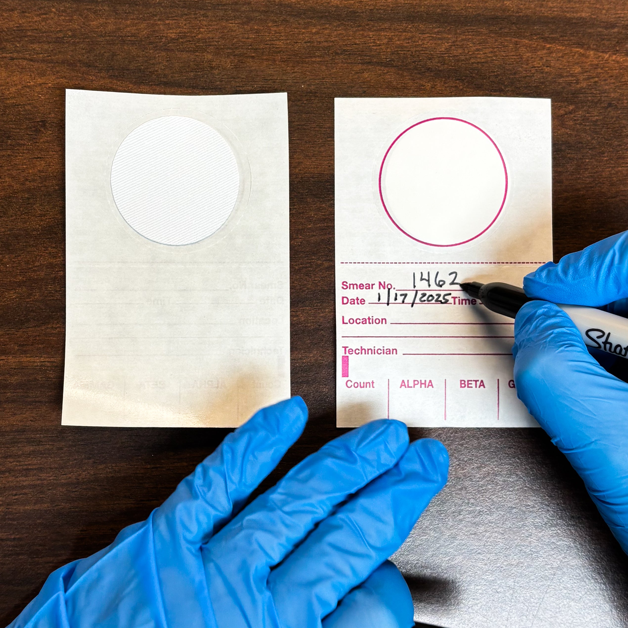 WIDE TWILL RADIATION SMEAR WIPES 3" x 4.5"